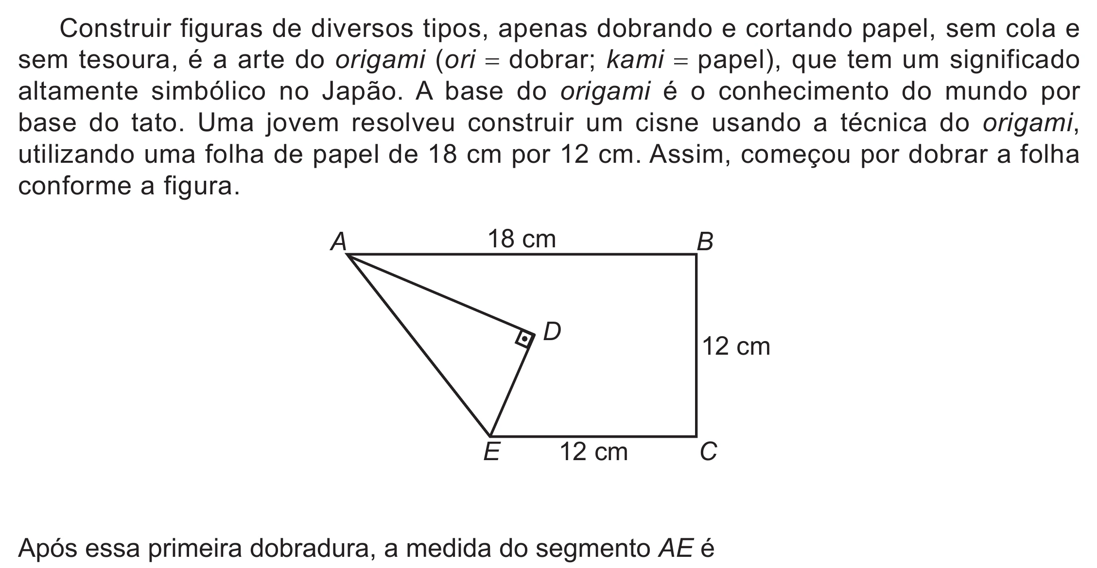 Enunciado original completo da questão 161 do ENEM 2019 - 2º Dia – Caderno 6 – Cinza (Ampliada) – Aplicação Regular, página 47.