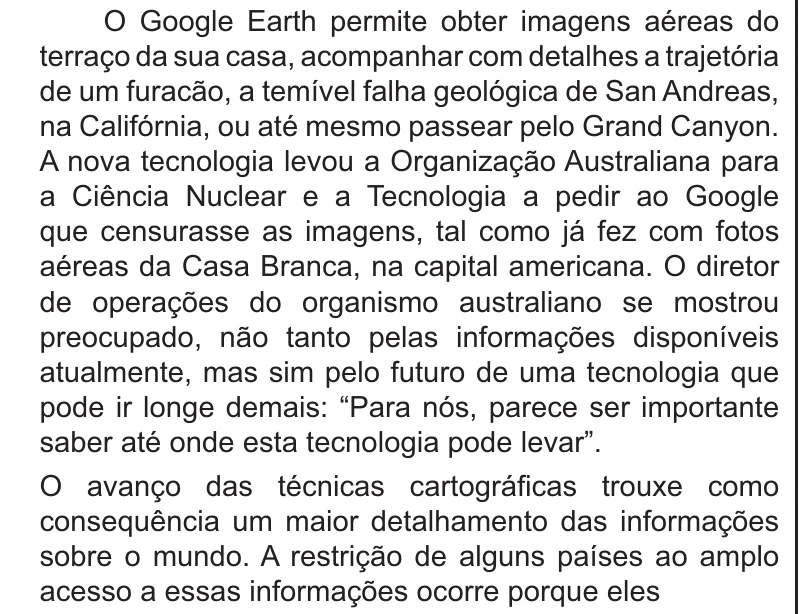 Enunciado original completo da questão 69 do ENEM 2021 - 1º Dia – Caderno 9 – Laranja (braile e ledor) – Reaplicação/PPL/Segunda Oportunidade, página 29.