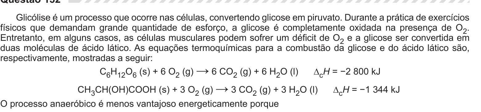 Enunciado original completo da questão 132 do ENEM 2019 - 2º Dia – Caderno 8 – Rosa – Aplicação Regular, página 15.