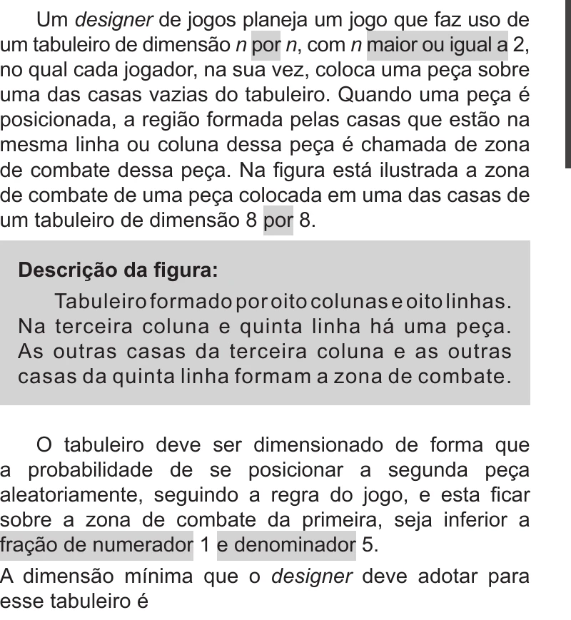 Enunciado original completo da questão 180 do ENEM 2018 - 2º Dia - Caderno 11 – Laranja (Braile e ledor) – Aplicação regular, página 31.