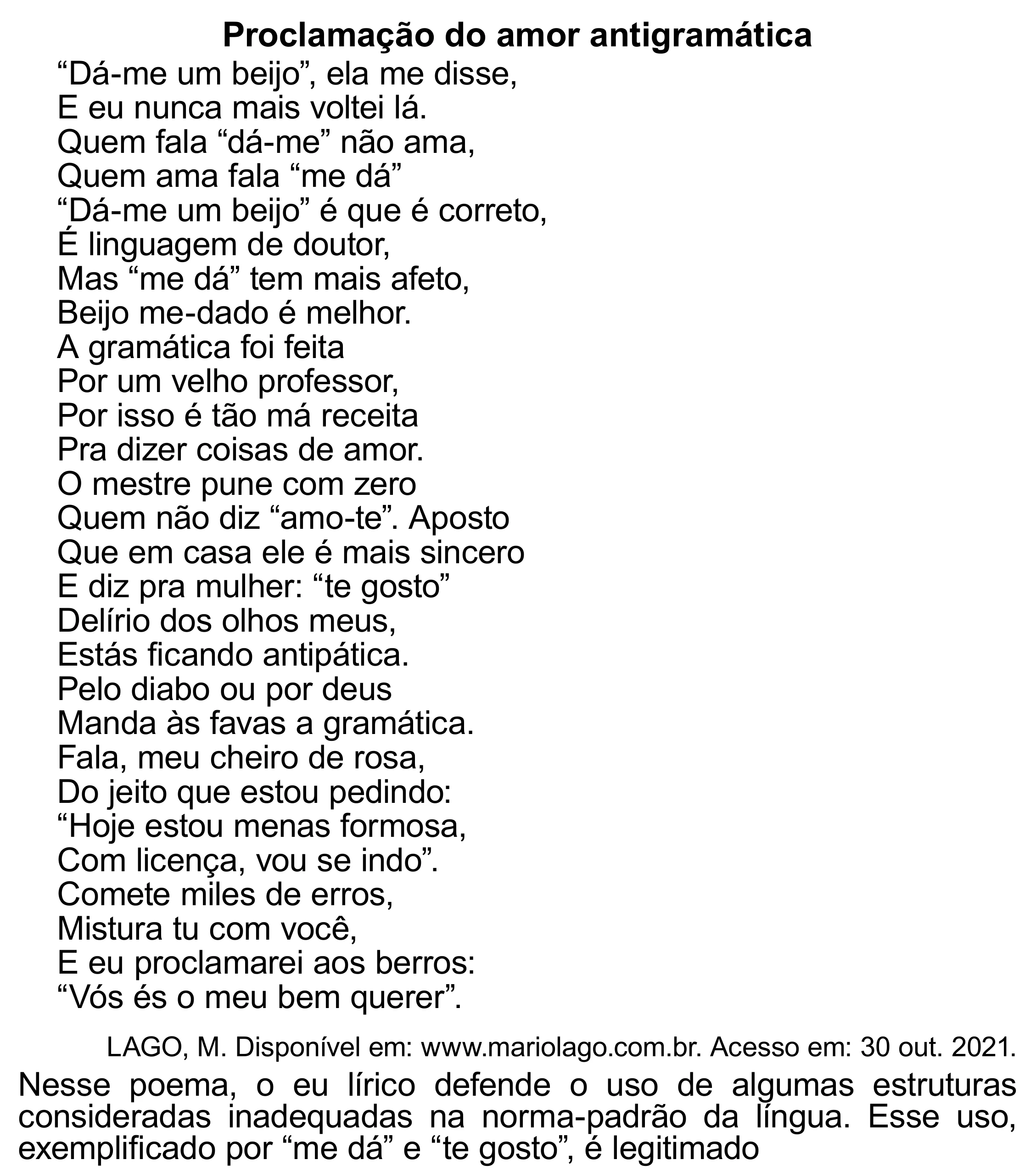 Enunciado original completo da questão 34 do ENEM 2023 - 1º Dia – Caderno 4 – Rosa (Superampliada) – Reaplicação/PPL, página 40.