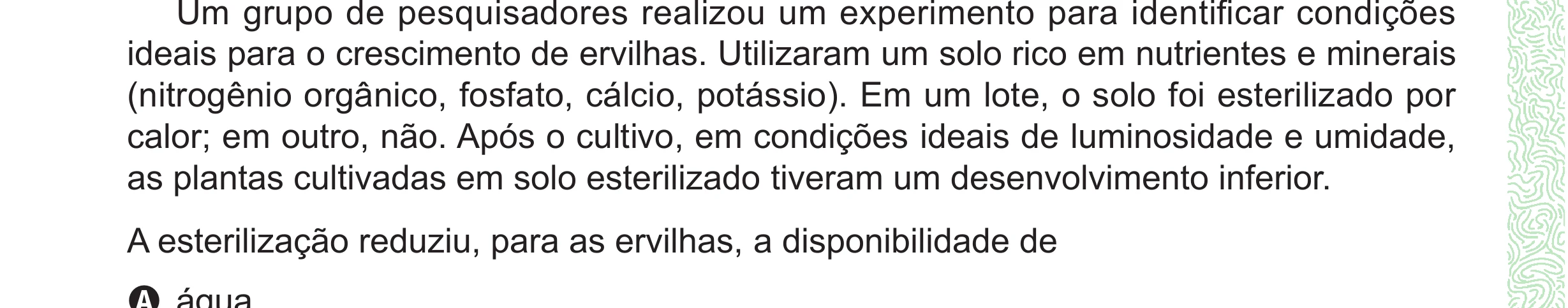 Enunciado original completo da questão 119 do ENEM 2024 - 2º Dia – Caderno 8 – Verde (Ampliada) – Reaplicação/PPL, página 18.