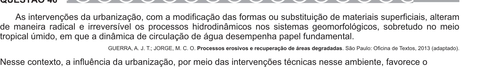Enunciado original completo da questão 46 do ENEM 2017 - 1º Dia - Caderno 2 - Amarelo – Reaplicação/PPL, página 20.