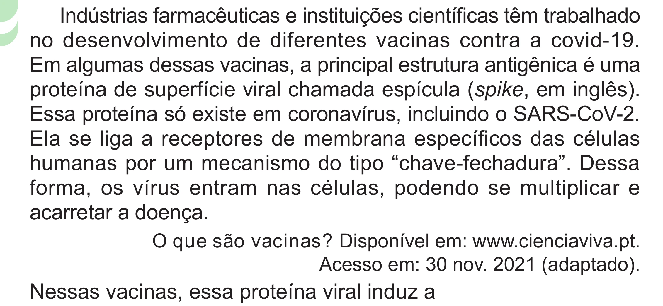 Enunciado original completo da questão 127 do ENEM 2024 - 2º Dia – Caderno 8 – Verde – Aplicação Regular - (Superampliada), página 42.