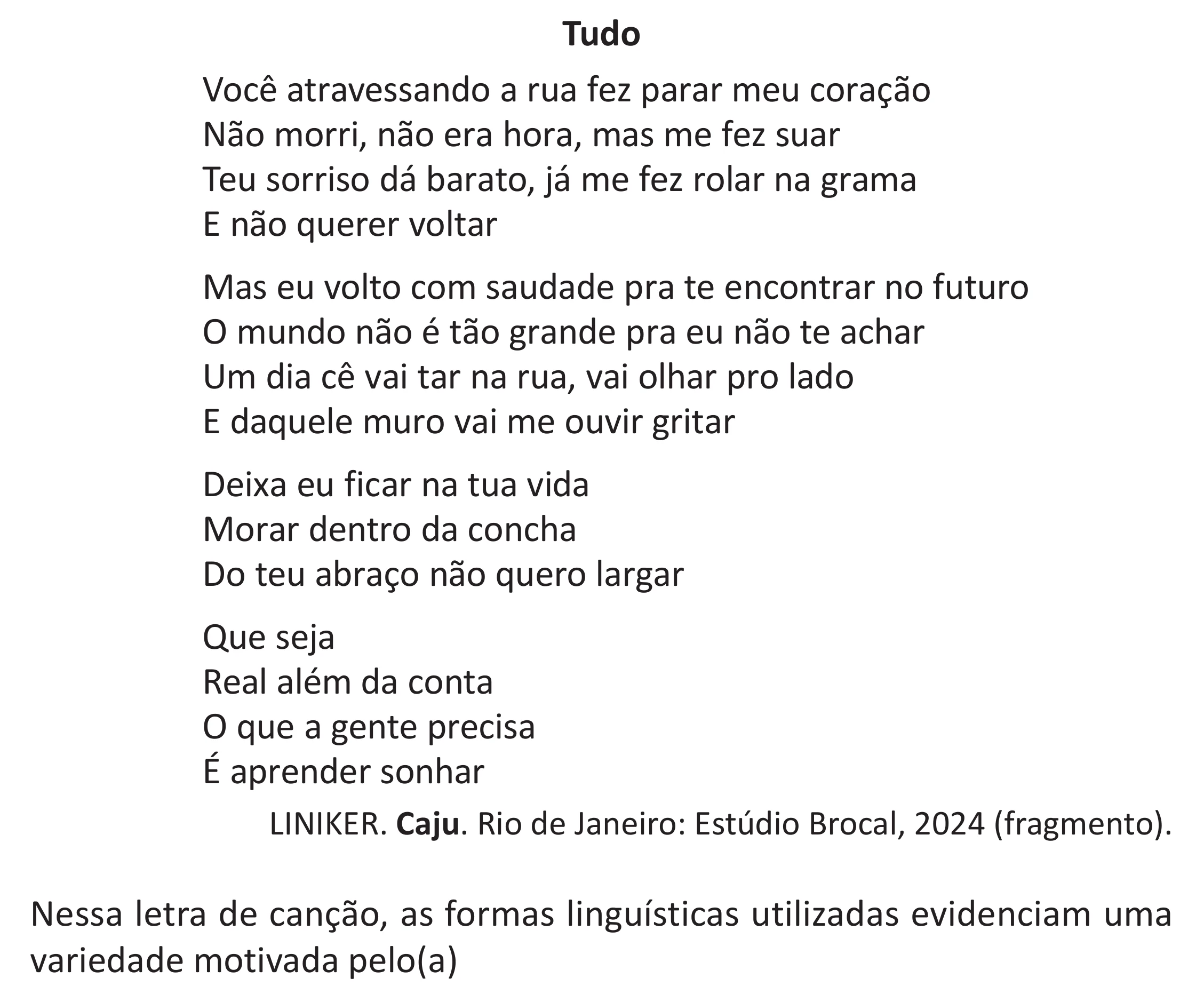Enunciado original completo da questão 37 do ENEM 2025 - 1º Dia – Caderno 9 – Laranja (Braile e ledor) – Reaplicação - (Superampliada), página 42.