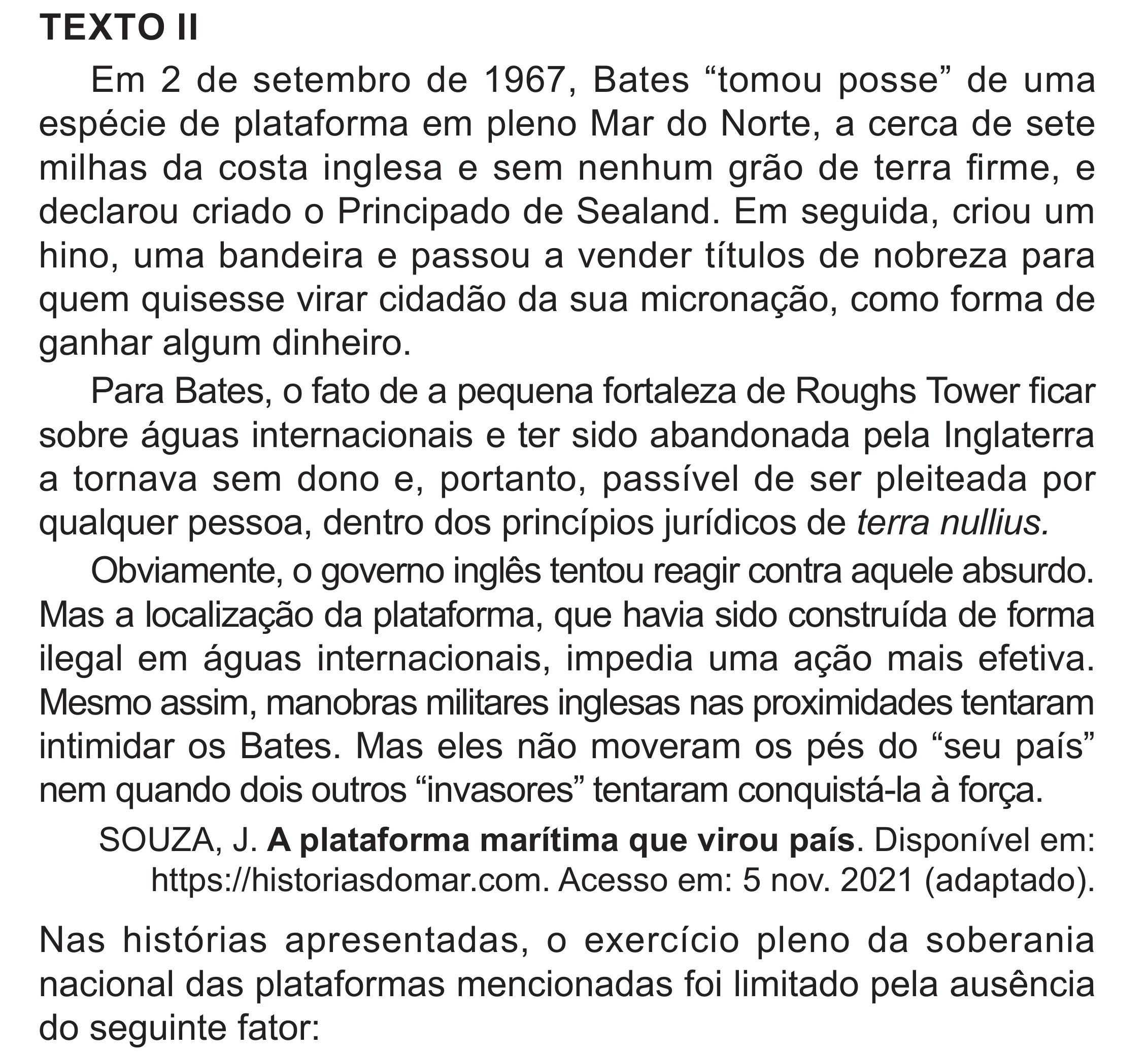 Enunciado original completo da questão 81 do ENEM 2024 - 1º Dia – Caderno 4 – Verde (Superampliada) – Reaplicação/PPL, página 87.