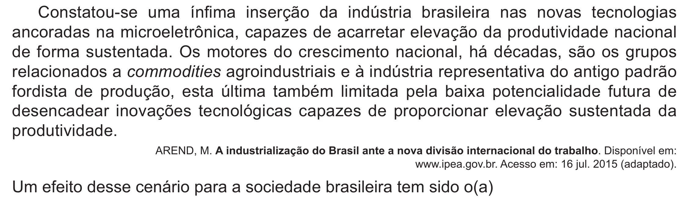 Enunciado original completo da questão 67 do ENEM 2021 - 1º Dia – Caderno 10 – Verde (Libras – Ampliada) – Aplicação Regular, página 53.