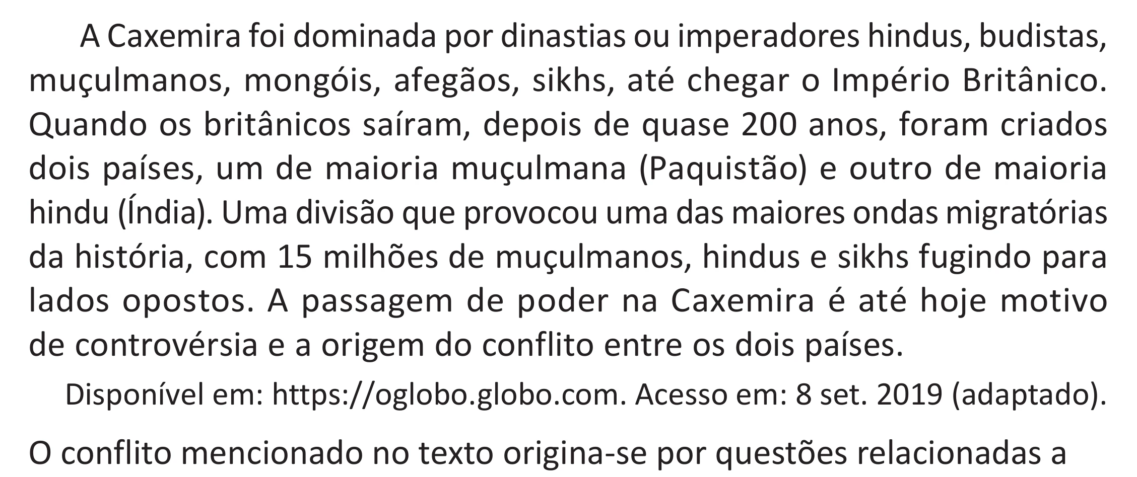 Enunciado original completo da questão 79 do ENEM 2025 - 1º Dia – Caderno 9 – Laranja (Braile e ledor) – Reaplicação - (Superampliada), página 86.