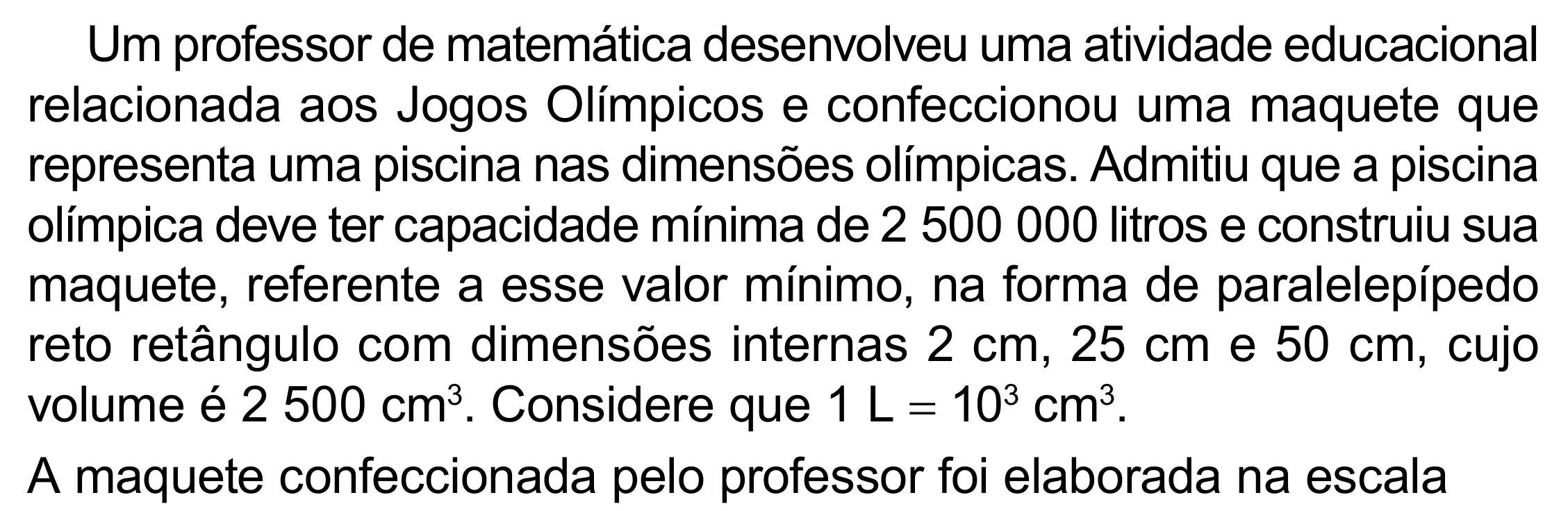Enunciado original completo da questão 143 do ENEM 2023 - 2º Dia – Caderno 8 – Rosa (Superampliada) – Reaplicação/PPL, página 56.