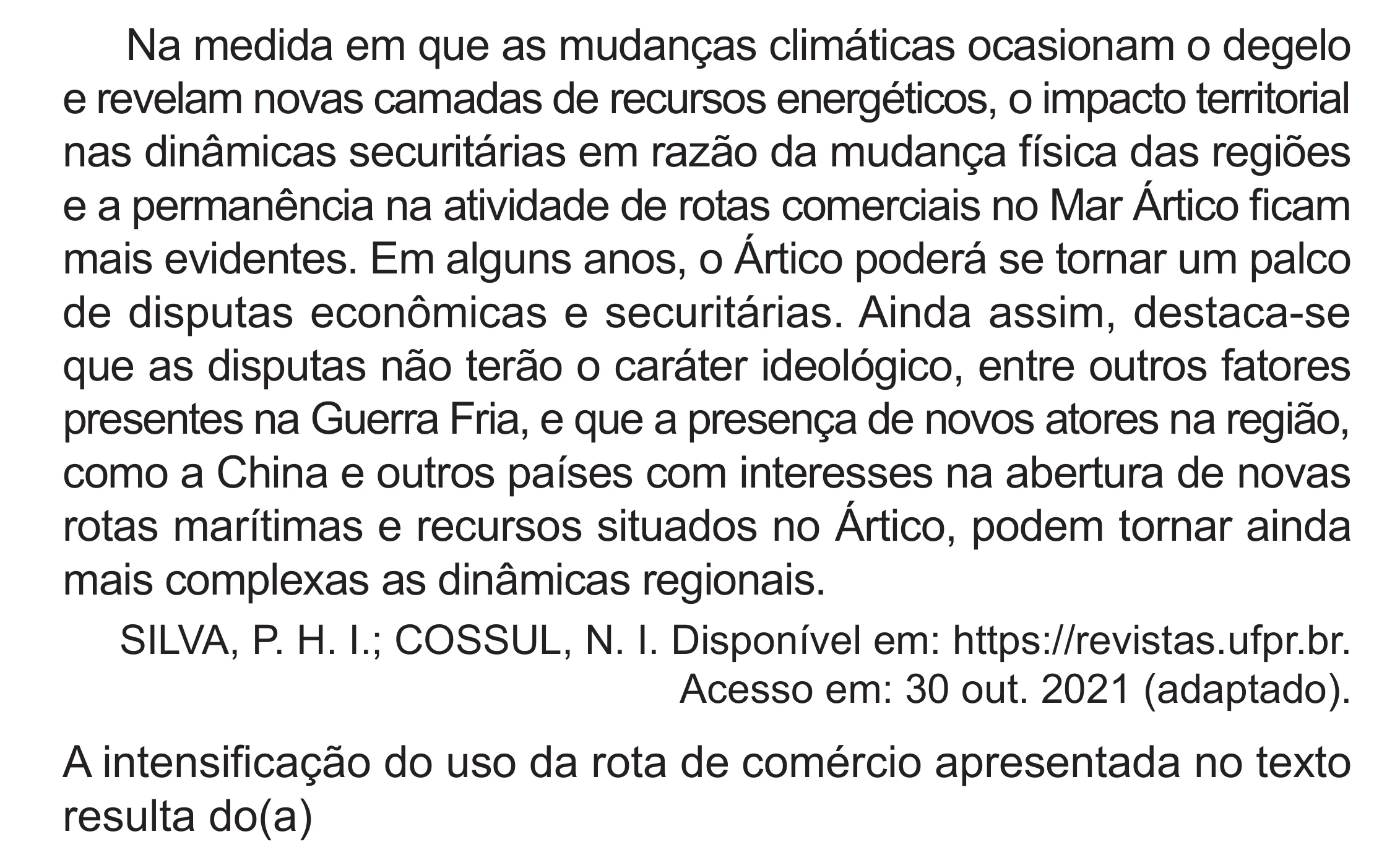 Enunciado original completo da questão 73 do ENEM 2024 - 1º Dia – Caderno 4 – Verde (Superampliada) – Reaplicação/PPL, página 78.