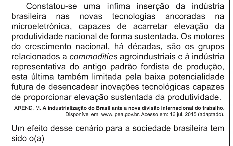 Enunciado original completo da questão 56 do ENEM 2021 - 1º Dia – Caderno 3 – Branco – Aplicação Regular, página 24.