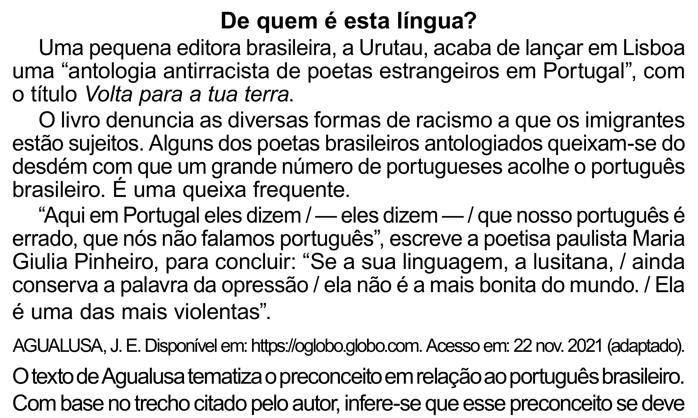 Enunciado original completo da questão 43 do ENEM 2023 - 1º Dia – Caderno 4 – Rosa – Aplicação Regular - (Superampliada), página 53.