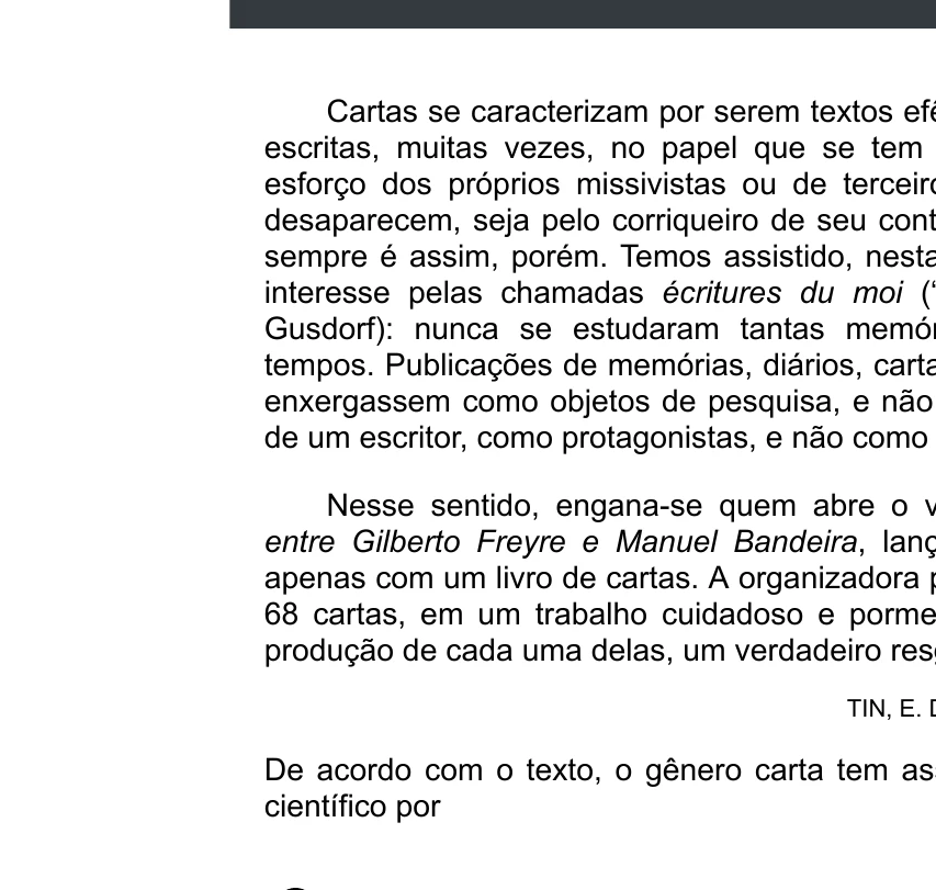 Enunciado original completo da questão 18 do ENEM 2020 - 1º Dia - Caderno 4 – Rosa – Espanhol – Aplicação digital, página 22.