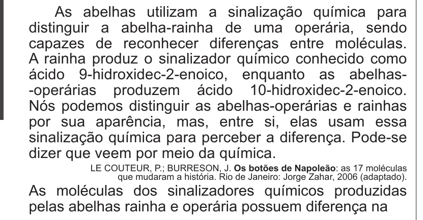 Enunciado original completo da questão 96 do ENEM 2018 - 2º Dia - Caderno 6 - Cinza – Aplicação regular, página 4.