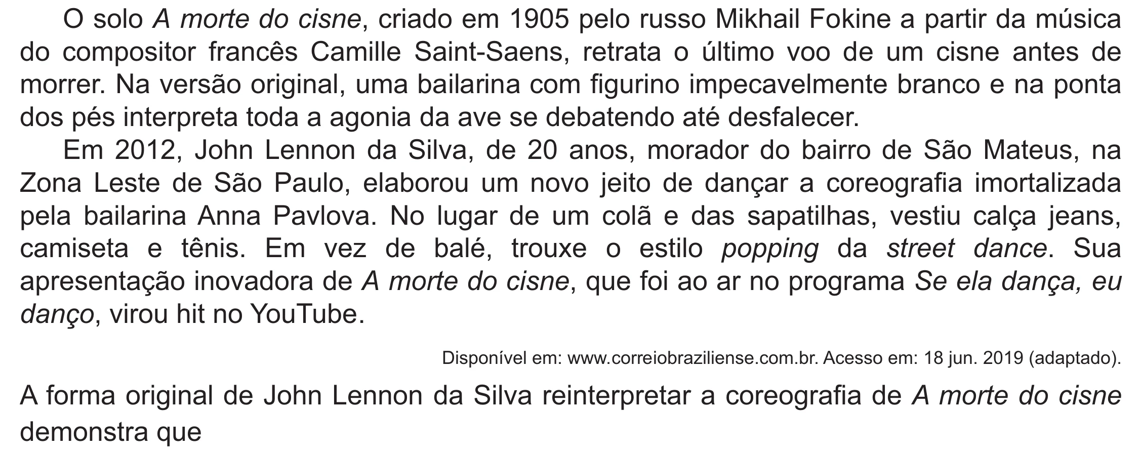 Enunciado original completo da questão 17 do ENEM 2021 - 1º Dia – Caderno 10 – Verde (Libras – Ampliada) – Aplicação Regular, página 17.