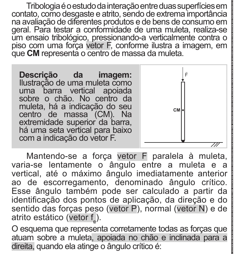 Enunciado original completo da questão 123 do ENEM 2022 - 2º Dia – Caderno 11 – Laranja (braile e ledor) – Aplicação Regular, página 14.