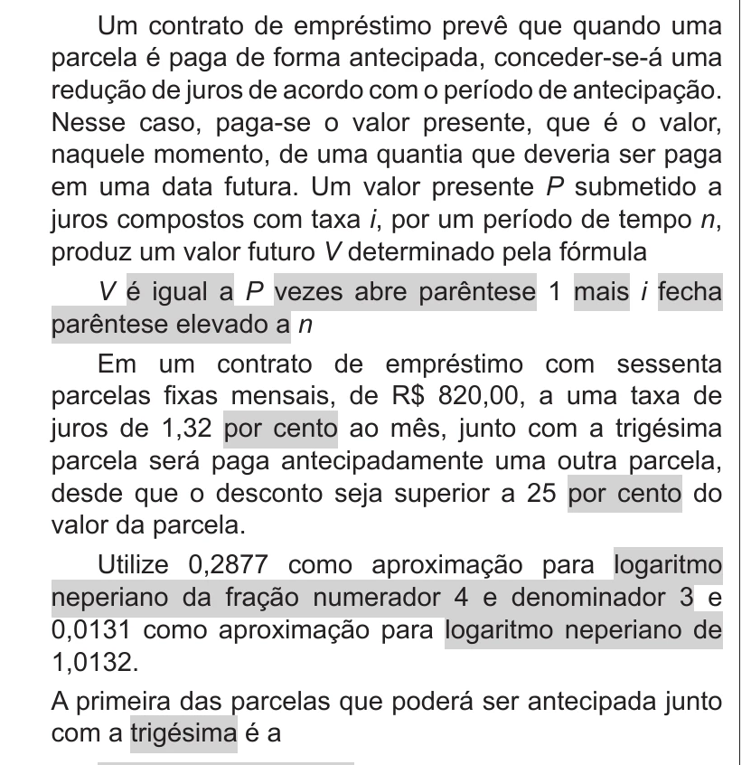 Enunciado original completo da questão 165 do ENEM 2018 - 2º Dia - Caderno 11 – Laranja (Braile e ledor) – Aplicação regular, página 25.
