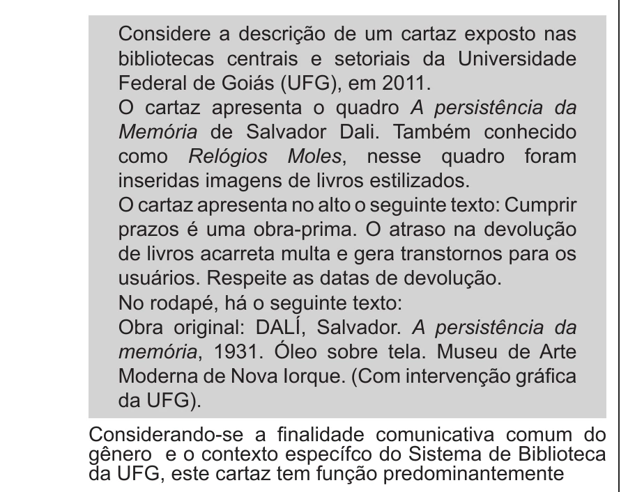 Enunciado original completo da questão 102 do ENEM 2012 - 2º Dia - Caderno 6 - Cinza – Ledor, página 9.