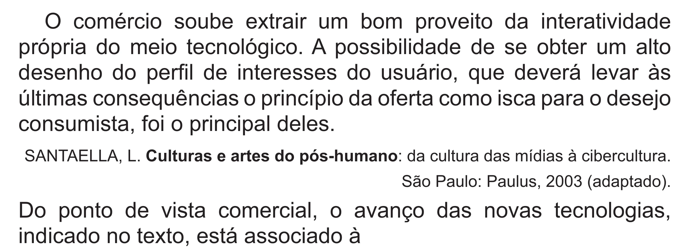 Enunciado original completo da questão 89 do ENEM 2017 - 1º Dia - Caderno 1 - Azul (Superampliada) – Aplicação regular, página 78.