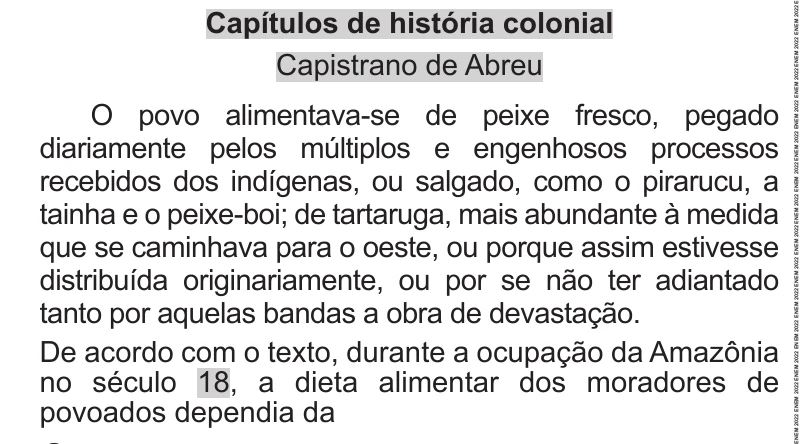 Enunciado original completo da questão 75 do ENEM 2022 - 1º Dia – Caderno 9 – Laranja (braile e ledor) – Reaplicação/PPL, página 28.