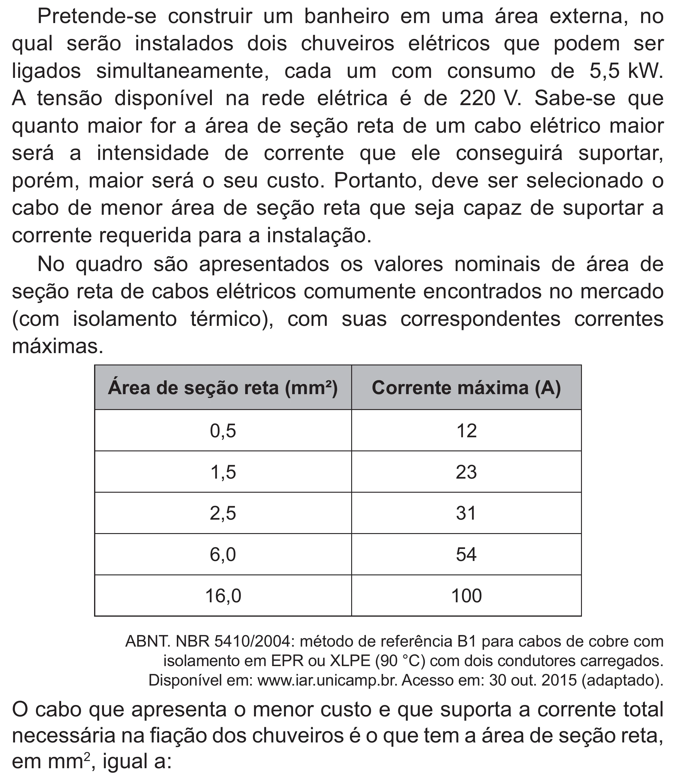 Enunciado original completo da questão 121 do ENEM 2021 - 2º Dia – Caderno 5 – Amarelo (Superampliada) – Reaplicação/PPL/Segunda Oportunidade, página 27.