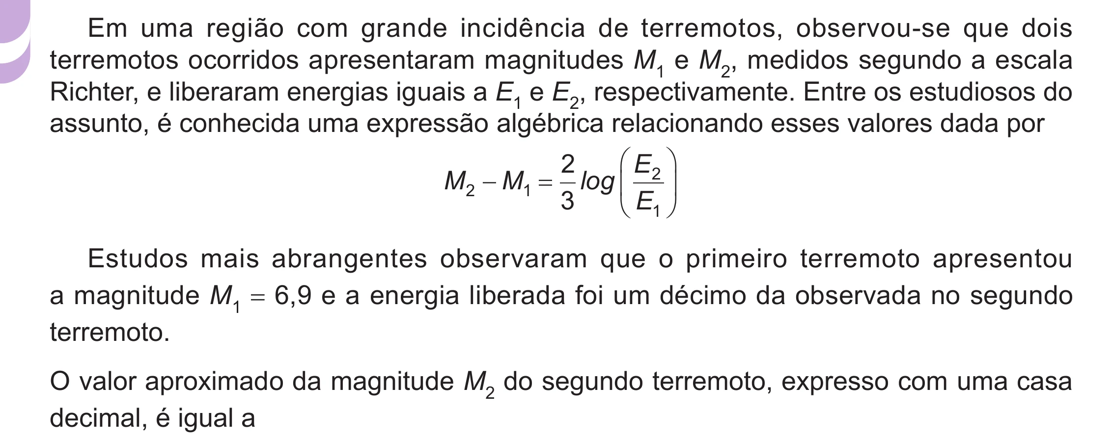 Enunciado original completo da questão 172 do ENEM 2024 - 2º Dia – Caderno 12 – Roxo (Libras) – Aplicação Regular - (Ampliada), página 56.