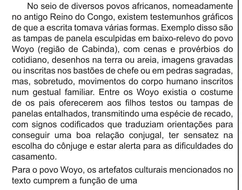 Enunciado original completo da questão 56 do ENEM 2021 - 1º Dia – Caderno 9 – Laranja (Braile e ledor) – Aplicação Regular, página 27.