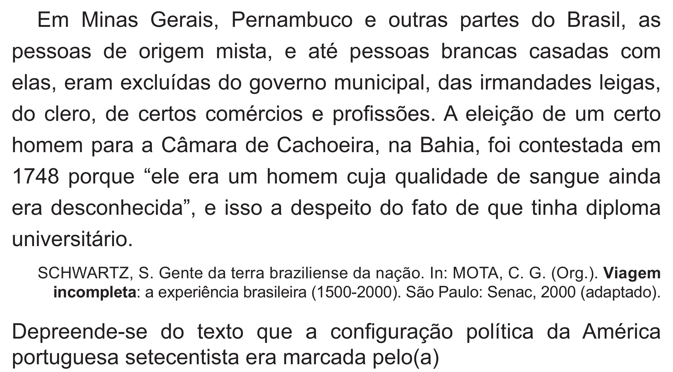 Enunciado original completo da questão 66 do ENEM 2021 - 1º Dia – Caderno 2 – Amarelo (Superampliada) – Reaplicação/PPL/Segunda Oportunidade, página 65.