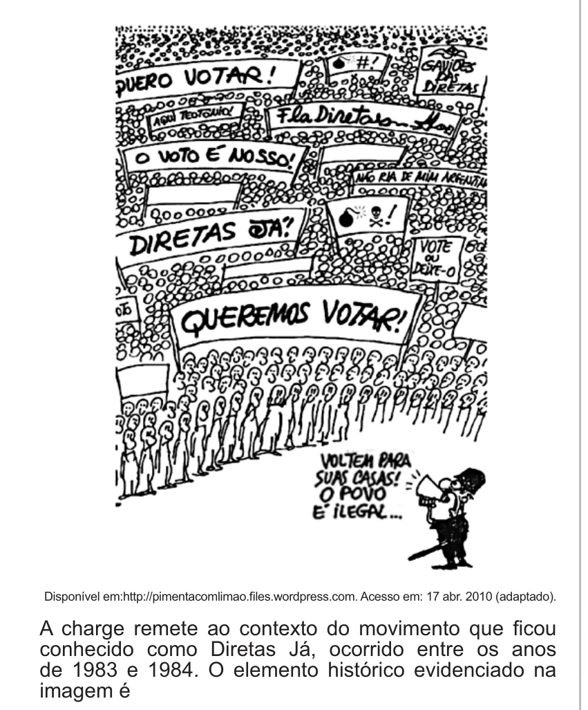 Enunciado original completo da questão 40 do ENEM 2010 - 1º Dia – Caderno 3 – Branco – Reaplicação/PPL, página 13.