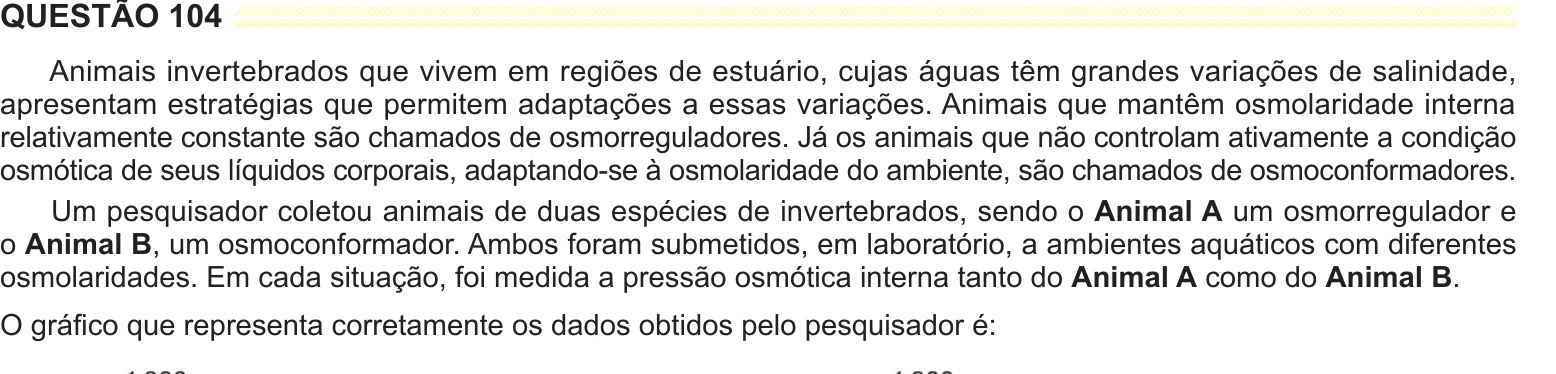 Enunciado original completo da questão 104 do ENEM 2024 - 2º Dia – Caderno 5 – Amarelo – Reaplicação/PPL, página 5.