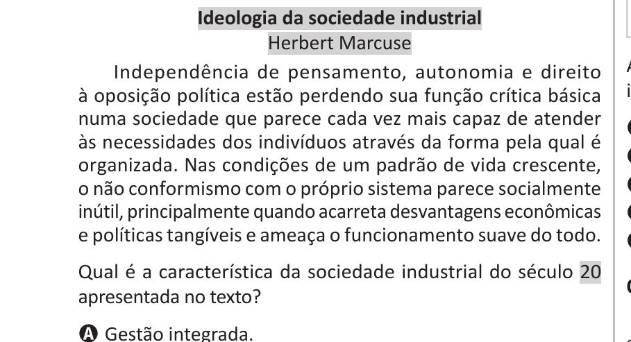Enunciado original completo da questão 77 do ENEM 2025 - 1º Dia – Caderno 9 – Laranja (Braile e ledor) – Aplicação Regular - (Ledor), página 29.