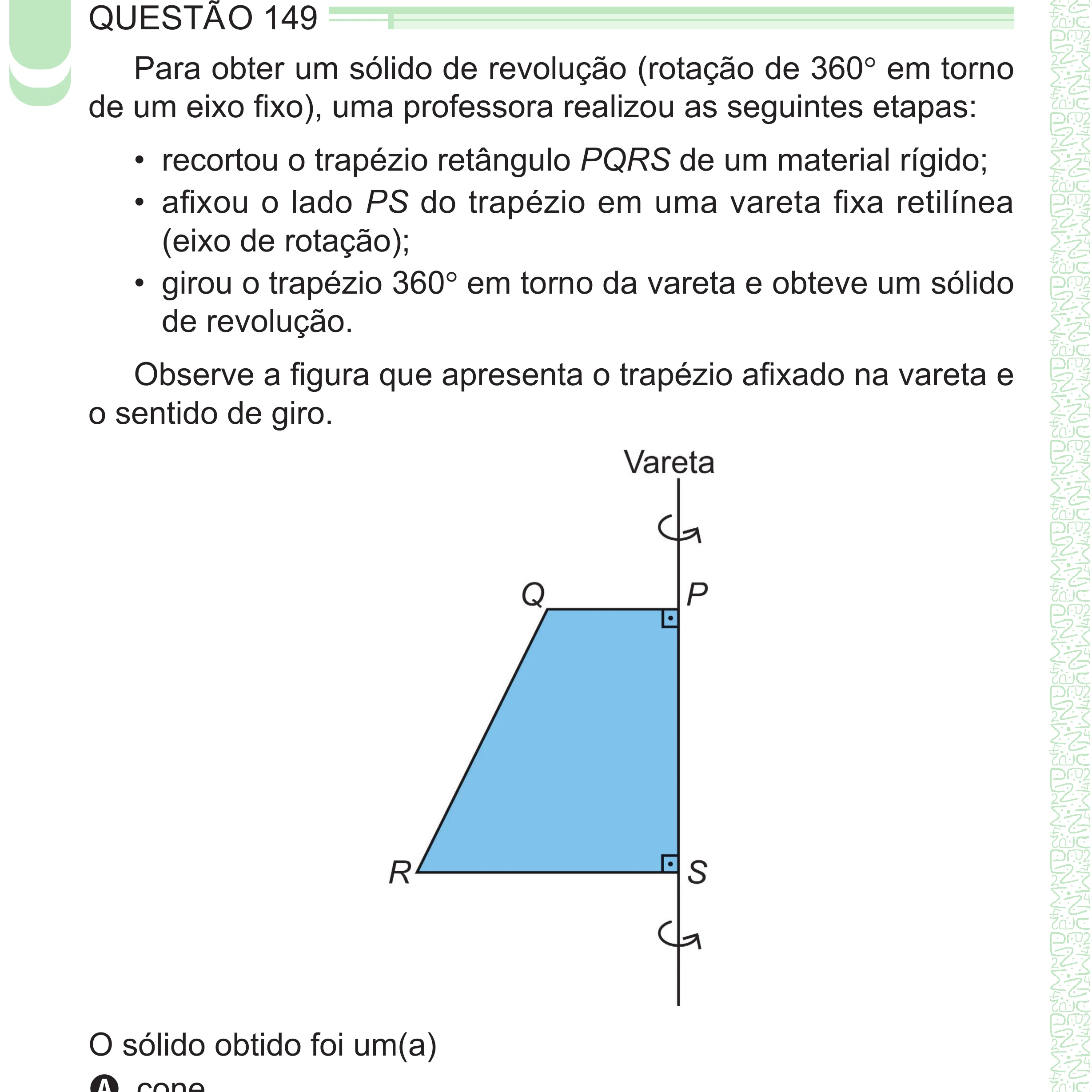 Enunciado original completo da questão 149 do ENEM 2024 - 2º Dia – Caderno 8 – Verde – Aplicação Regular - (Superampliada), página 62.