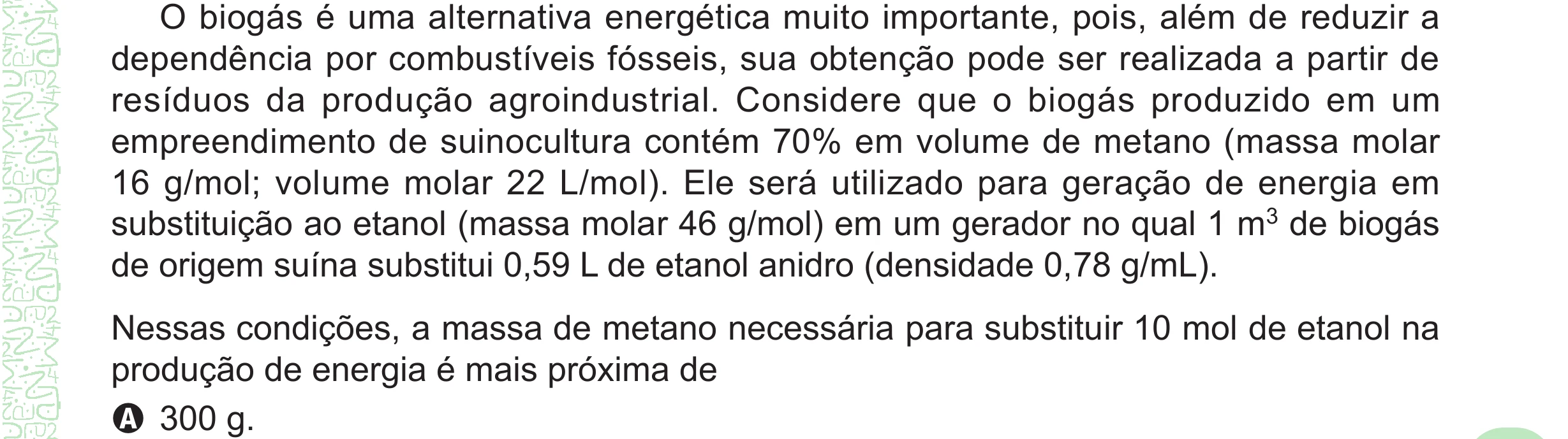 Enunciado original completo da questão 117 do ENEM 2024 - 2º Dia – Caderno 8 – Verde – Aplicação Regular - (Ampliada), página 17.