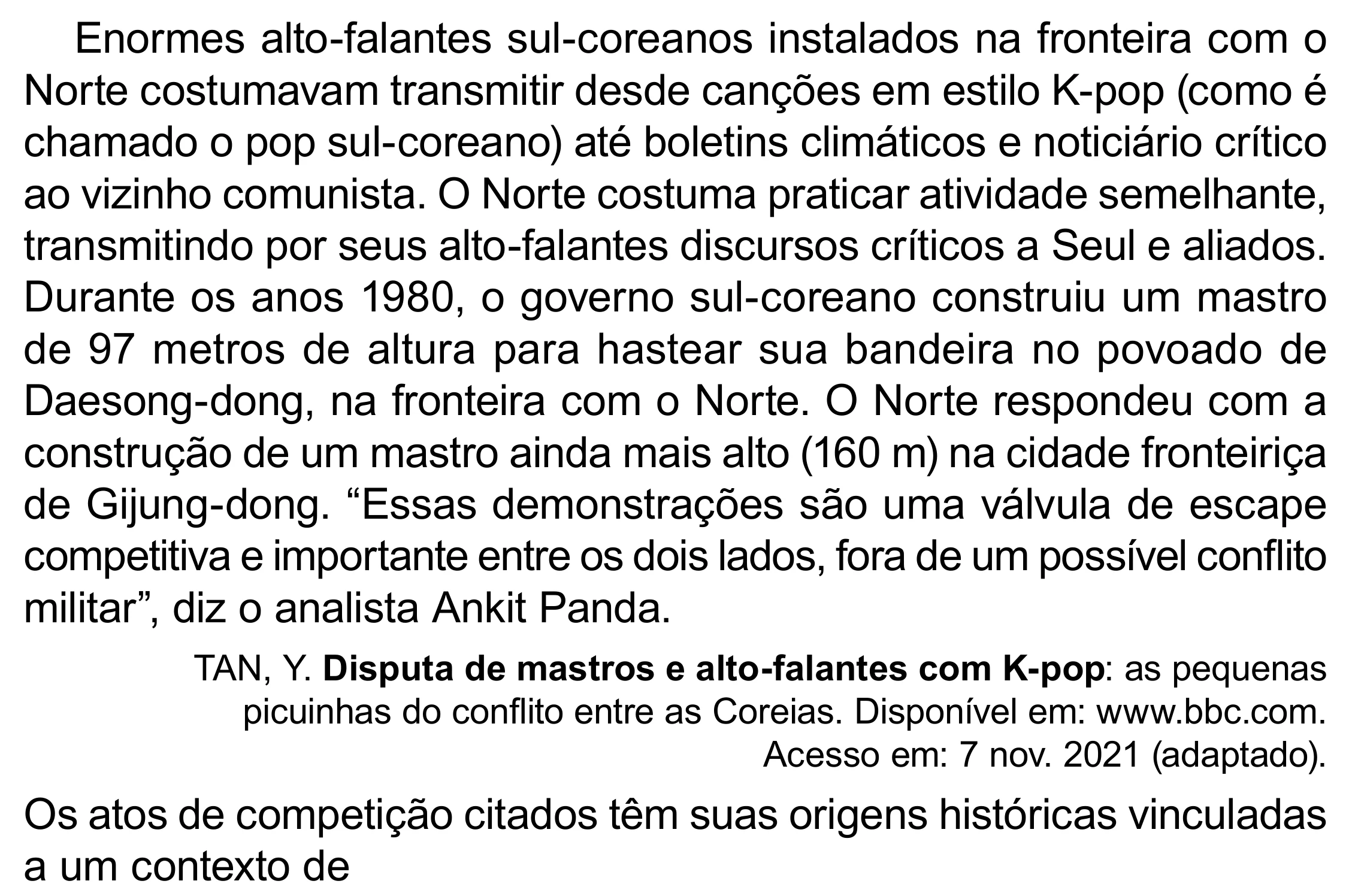 Enunciado original completo da questão 50 do ENEM 2023 - 1º Dia – Caderno 10 – Verde (Libras) – Aplicação Regular - (Superampliada), página 62.