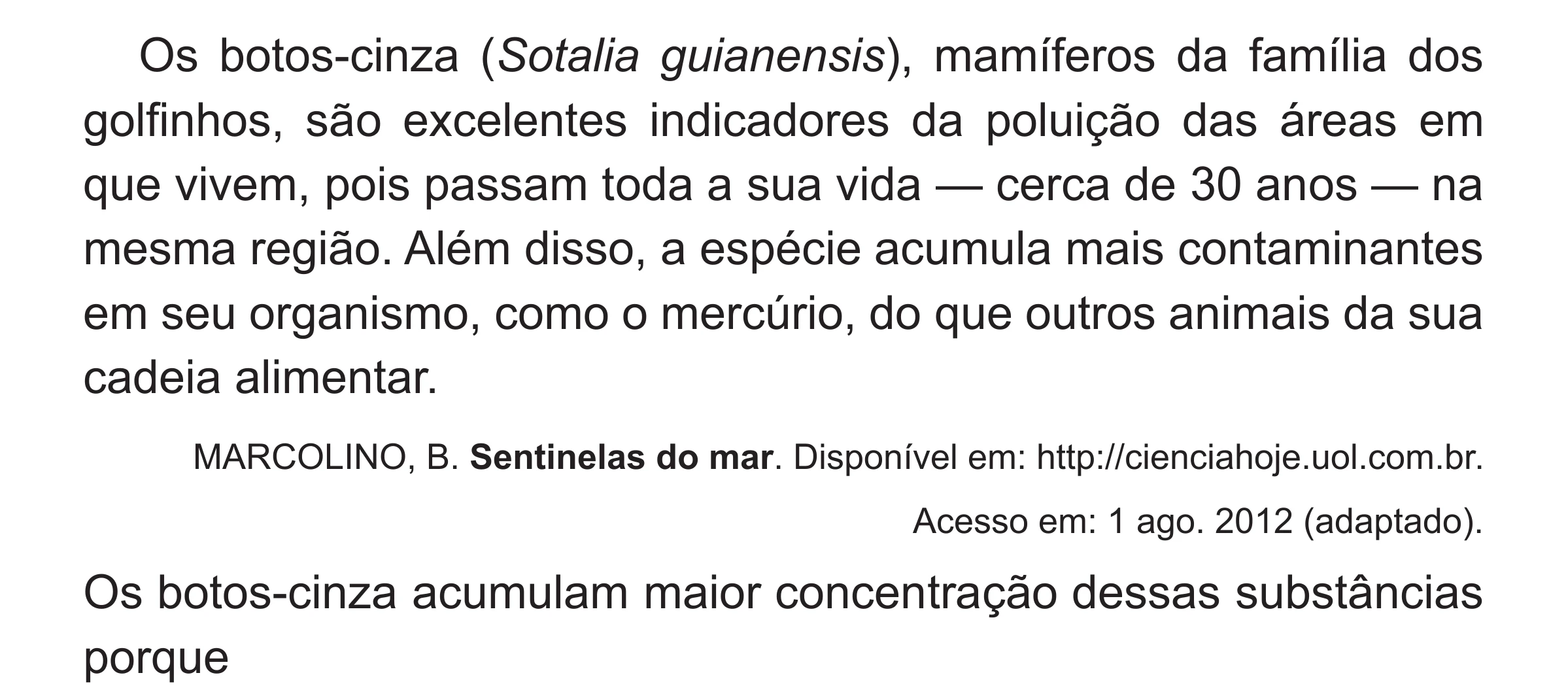 Enunciado original completo da questão 112 do ENEM 2017 - 2º Dia - Caderno 5 – Amarelo (Superampliada) – Aplicação regular, página 20.