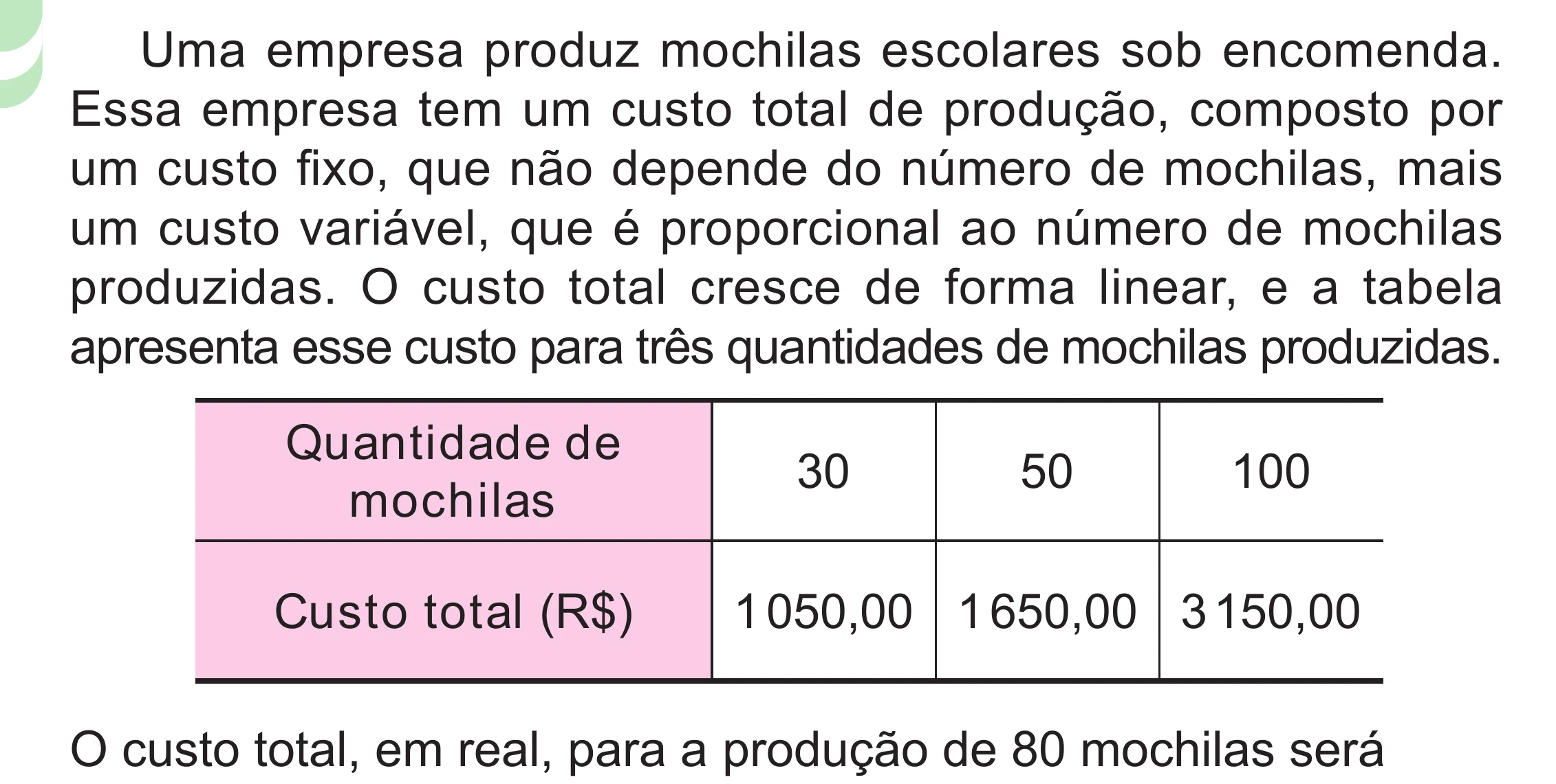 Enunciado original completo da questão 161 do ENEM 2024 - 2º Dia – Caderno 8 – Verde – Aplicação Regular - (Superampliada), página 72.