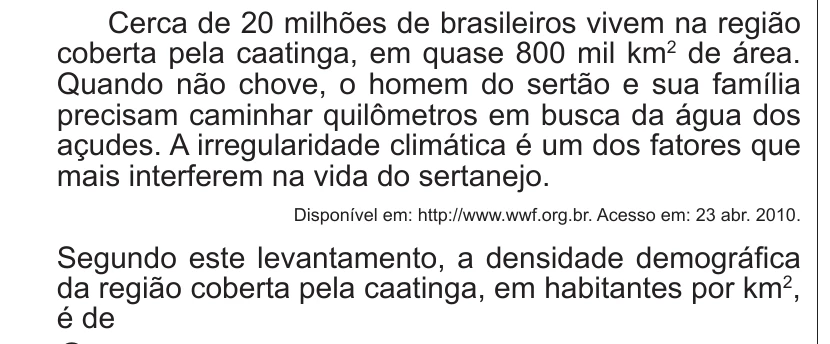 Enunciado original completo da questão 161 do ENEM 2011 - 2º Dia - Caderno 7 - Azul – Aplicação regular, página 27.