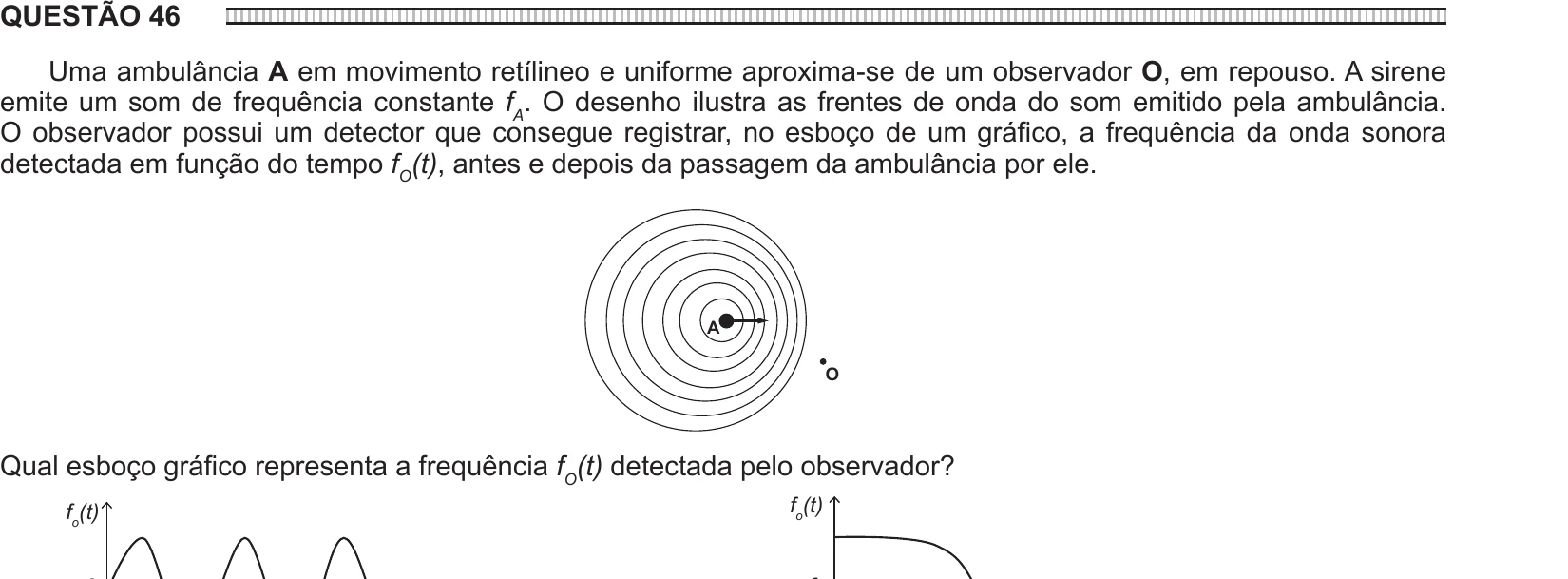 Enunciado original completo da questão 46 do ENEM 2016 - 1º Dia - Caderno 2 - Amarelo – Aplicação regular, página 16.