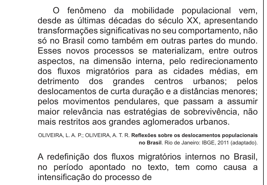 Enunciado original completo da questão 56 do ENEM 2017 - 1º Dia - Caderno 2 - Amarelo – Aplicação regular, página 23.