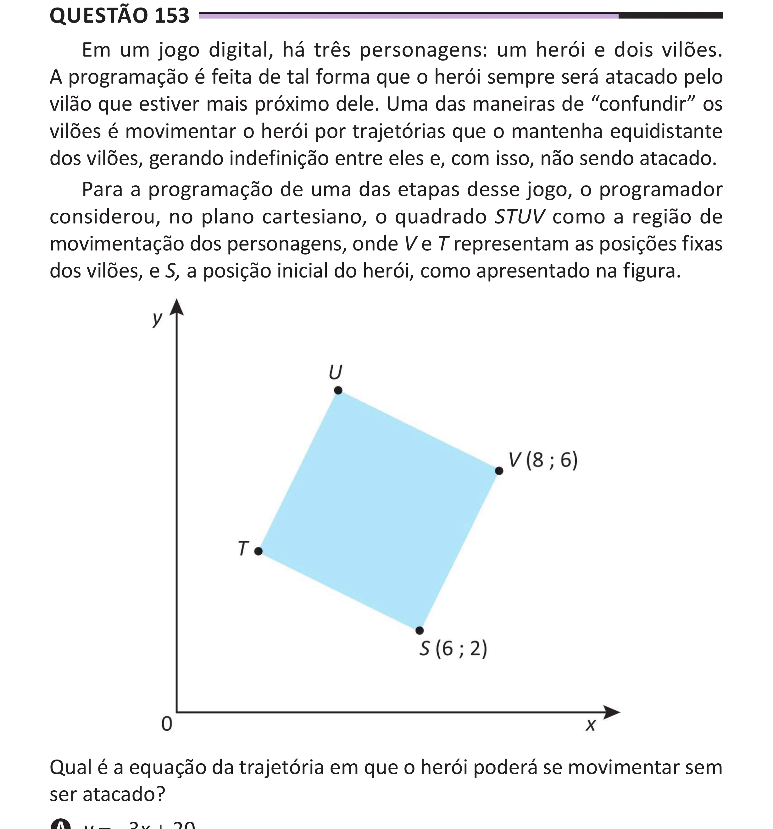 Enunciado original completo da questão 153 do ENEM 2025 - 2º Dia – Caderno 12 – Roxo (Libras) – Aplicação Regular - (Superampliada), página 66.