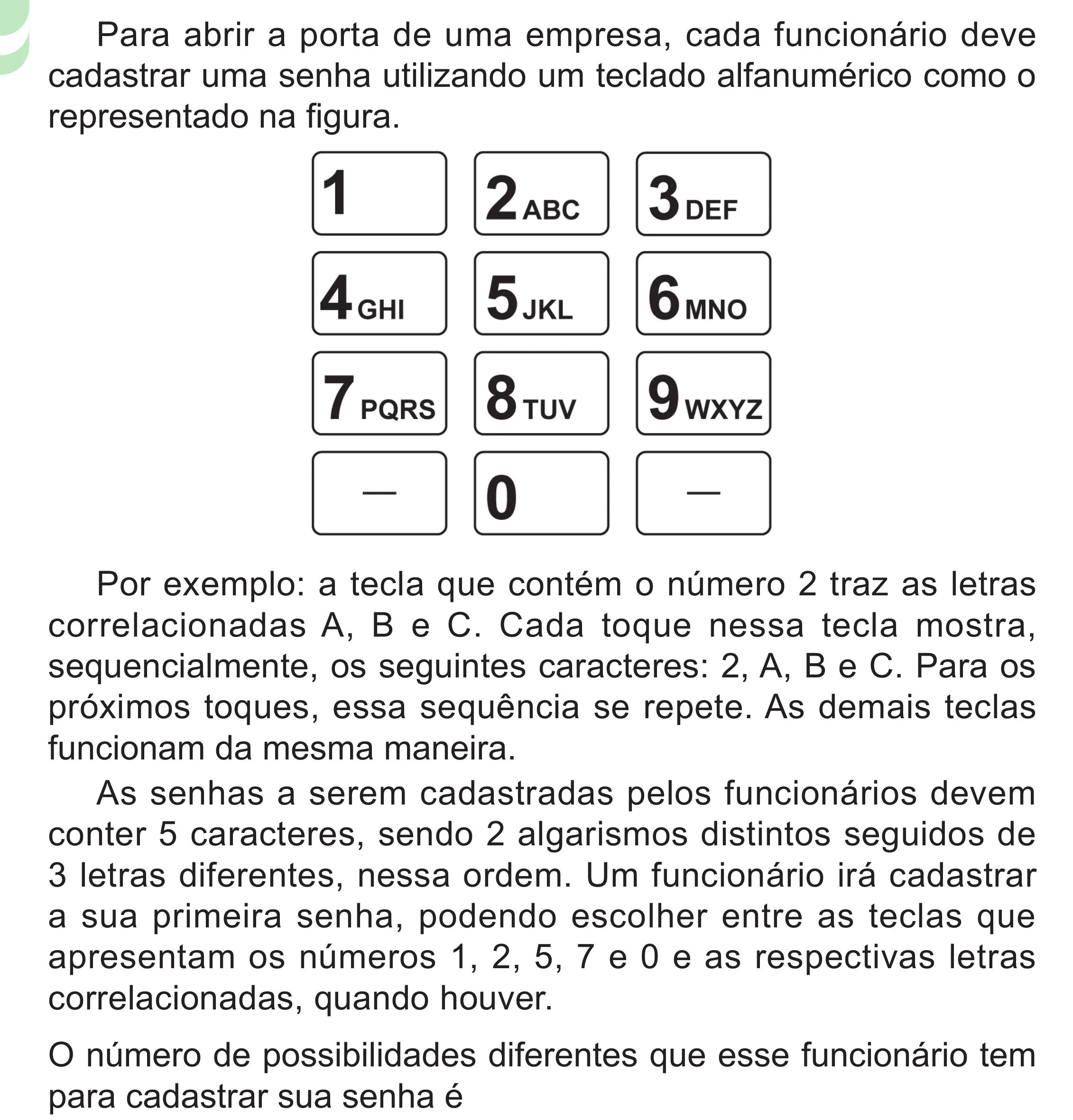 Enunciado original completo da questão 156 do ENEM 2024 - 2º Dia – Caderno 8 – Verde – Aplicação Regular - (Superampliada), página 68.