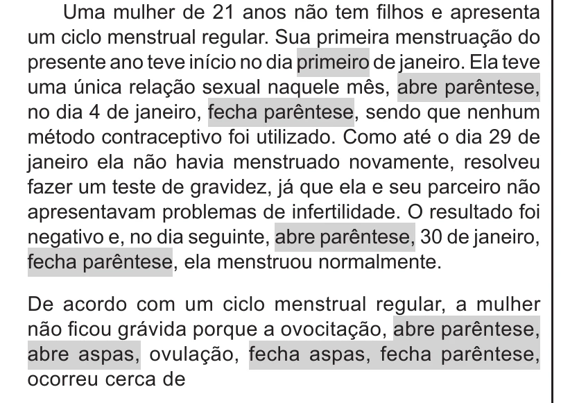 Enunciado original completo da questão 111 do ENEM 2020 - 2º Dia - Caderno 11 – Laranja (braile e ledor) – Aplicação Regular, página 7.