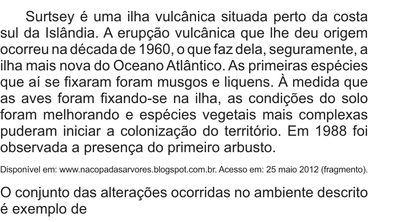 Enunciado original completo da questão 72 do ENEM 2014 - 1º Dia – Caderno 3 – Branco – Reaplicação/PPL, página 24.