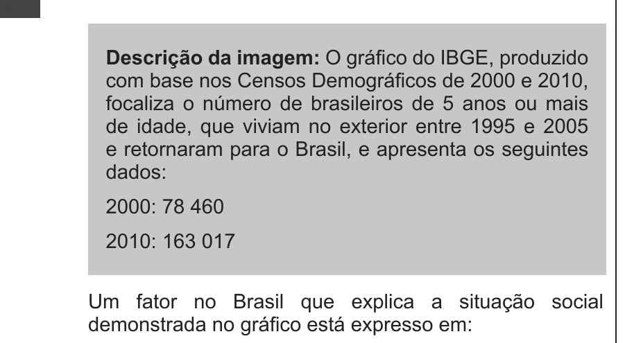 Enunciado original completo da questão 36 do ENEM 2013 - 1º Dia - Caderno 3 - Branco – Ledor, página 14.