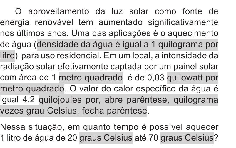 Enunciado original completo da questão 127 do ENEM 2017 - 2º Dia - Caderno 11 - Laranja – Reaplicação/PPL - Ledor, página 13.