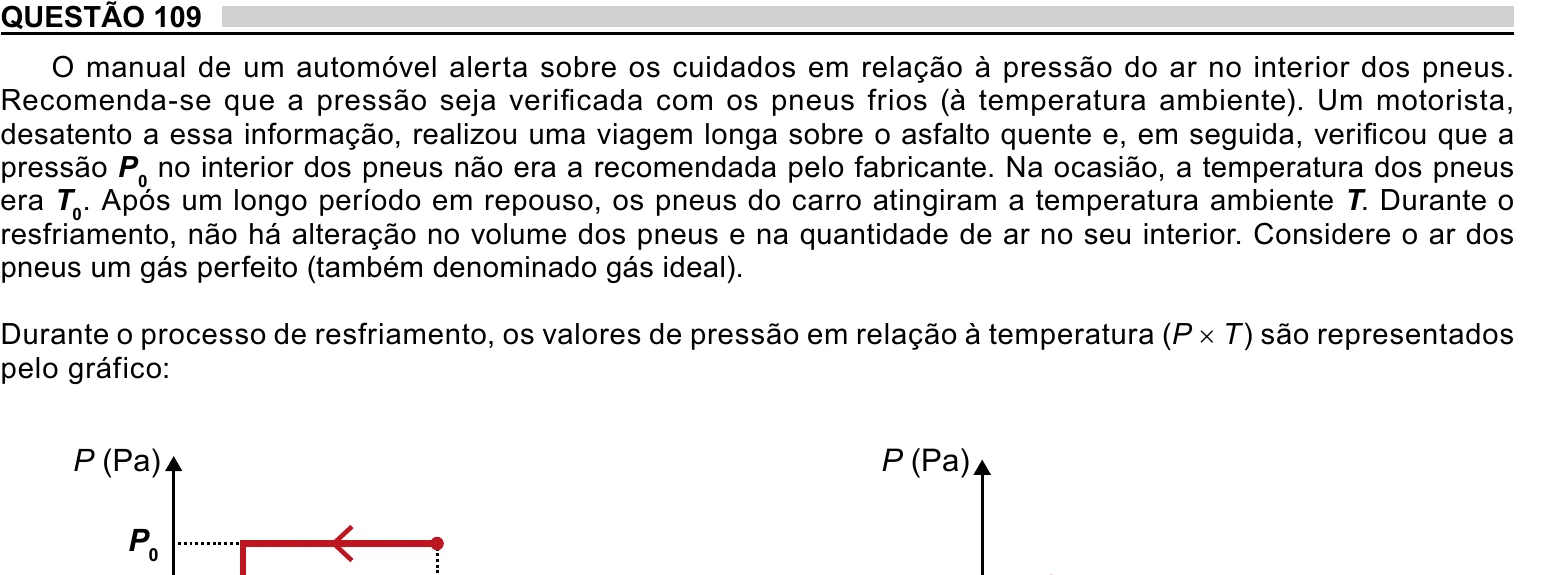 Enunciado original completo da questão 109 do ENEM 2023 - 2º Dia – Caderno 6 – Cinza – Aplicação Regular, página 7.