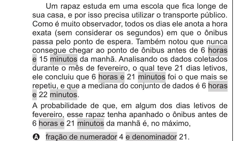 Enunciado original completo da questão 140 do ENEM 2018 - 2º Dia - Caderno 11 – Laranja (Braile e ledor) – Aplicação regular, página 17.