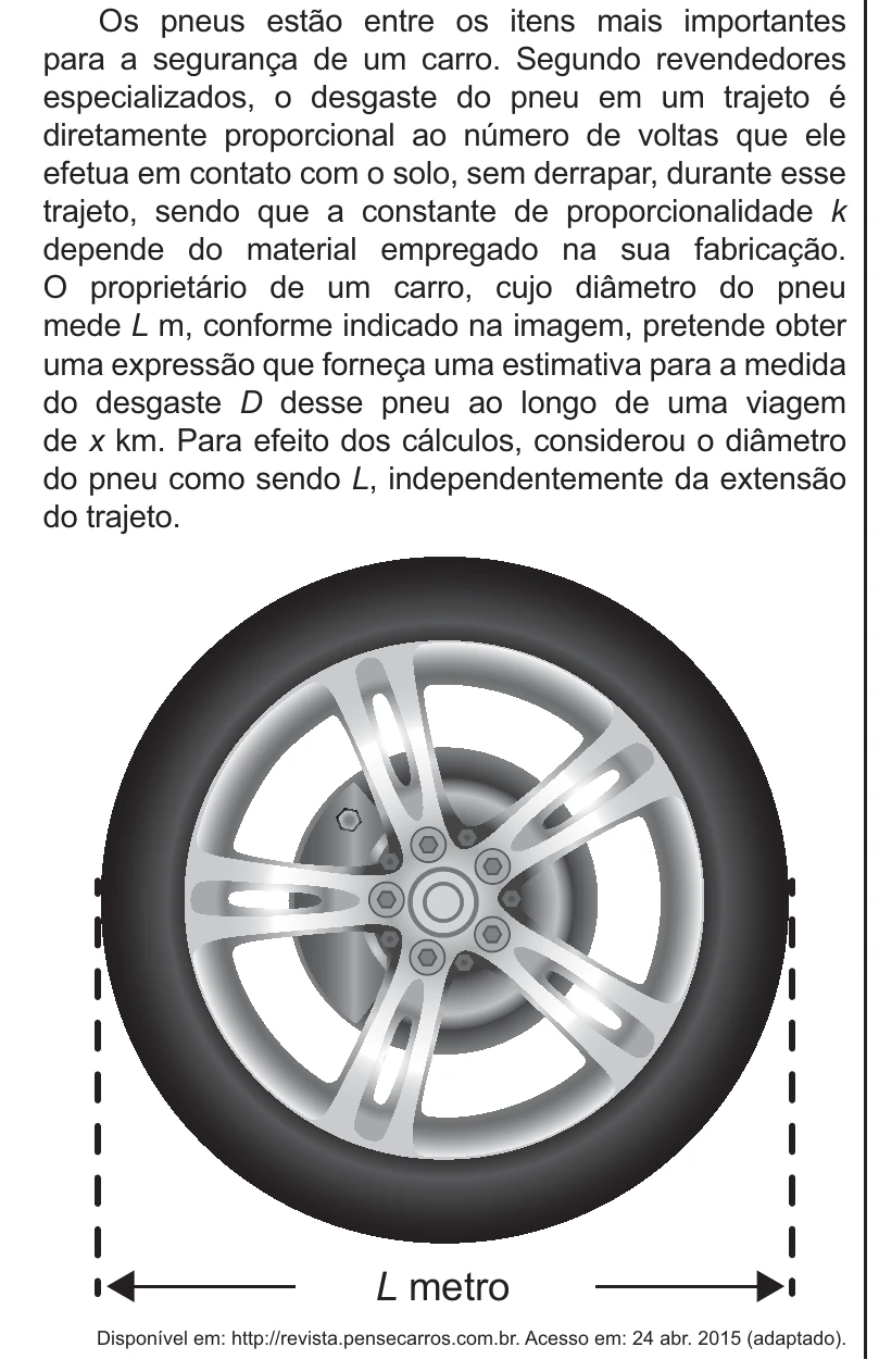 Enunciado original completo da questão 139 do ENEM 2021 - 2º Dia – Caderno 7 – Azul – Reaplicação/PPL/Segunda Oportunidade, página 15.