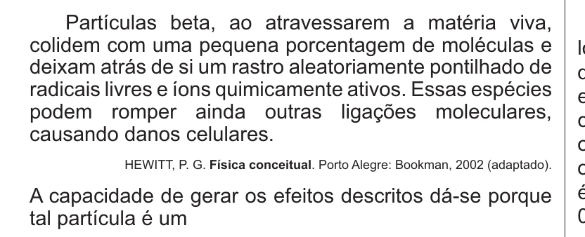 Enunciado original completo da questão 51 do ENEM 2014 - 1º Dia – Caderno 3 – Branco – Reaplicação/PPL, página 18.