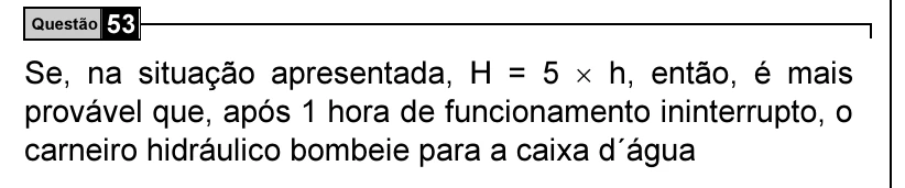 Enunciado da questão 53 do ENEM 2006 - Caderno Amarelo, página 17.